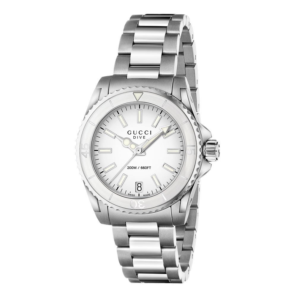 Gucci dive 2025 watch white